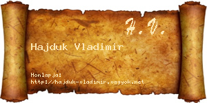 Hajduk Vladimir névjegykártya